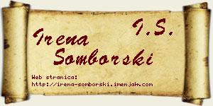 Irena Somborski vizit kartica